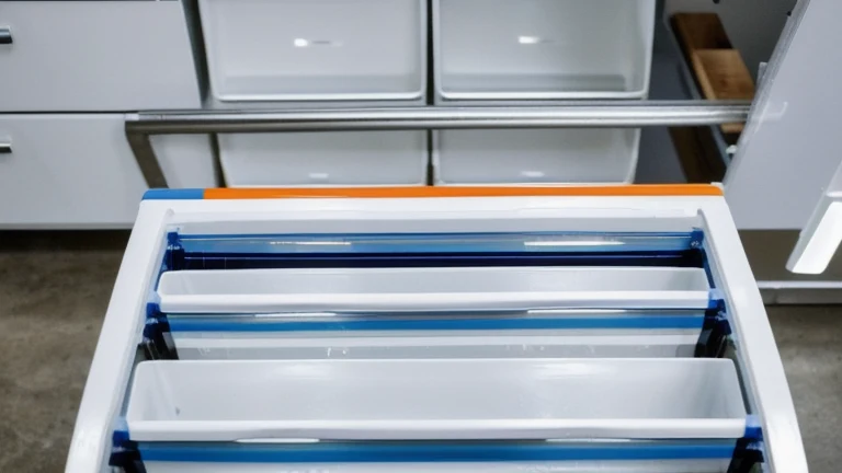 A clean, organized manufacturing workstation with clearly arranged tools on a shadow board, shown without people, for The Prime VR immersive training.