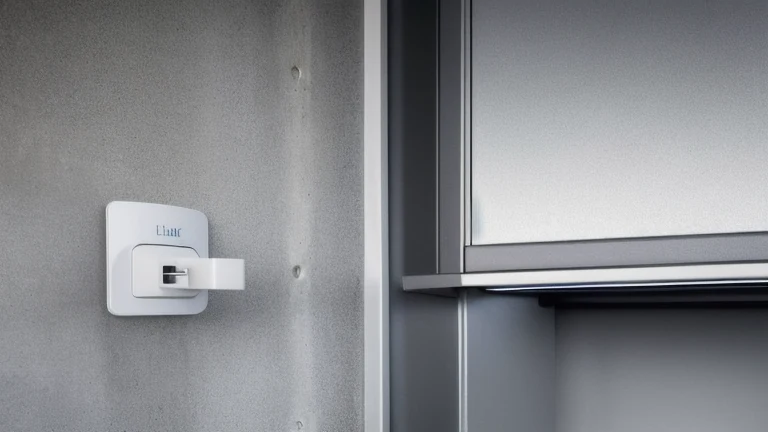 A wall-mounted EV charging unit, a dedicated circuit breaker, and conduit roughed into a garage wall, shown without people, for The Prime VR immersive training.