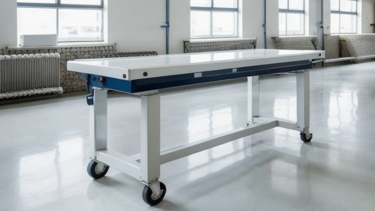 A clean, professional manufacturing floor representing Good Manufacturing Practice (GMP), shown without people, for The Prime VR immersive training.