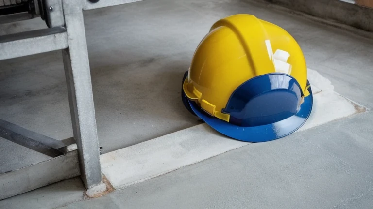 A clean, professional industrial safety office representing Hazard Communication (HazCom), shown without people, for The Prime VR immersive training.