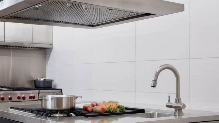 A clean, professional commercial kitchen representing Hotel Front Desk Training, shown without people, for The Prime VR immersive training.
