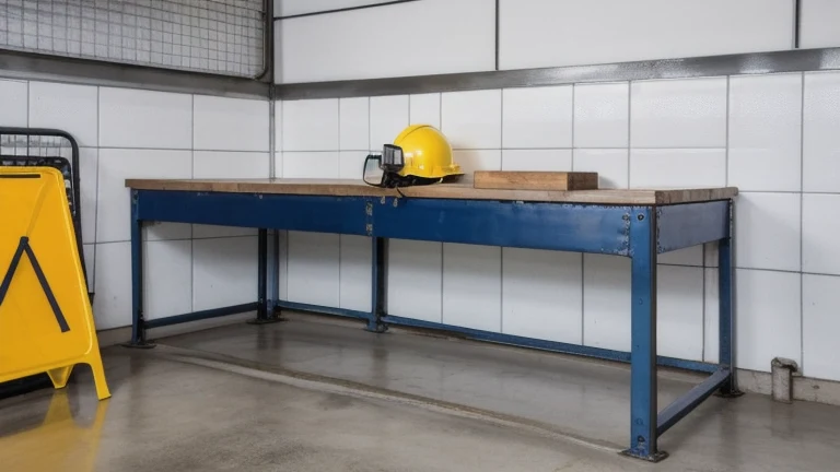 A clean, professional industrial safety facility representing Machine Guarding Basics, shown without people, for The Prime VR immersive training.